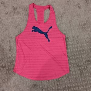 Puma Racerback Tank Top Size Large Magenta Pink